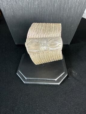 Vintage Silver tone Woven Cuff Bracelet